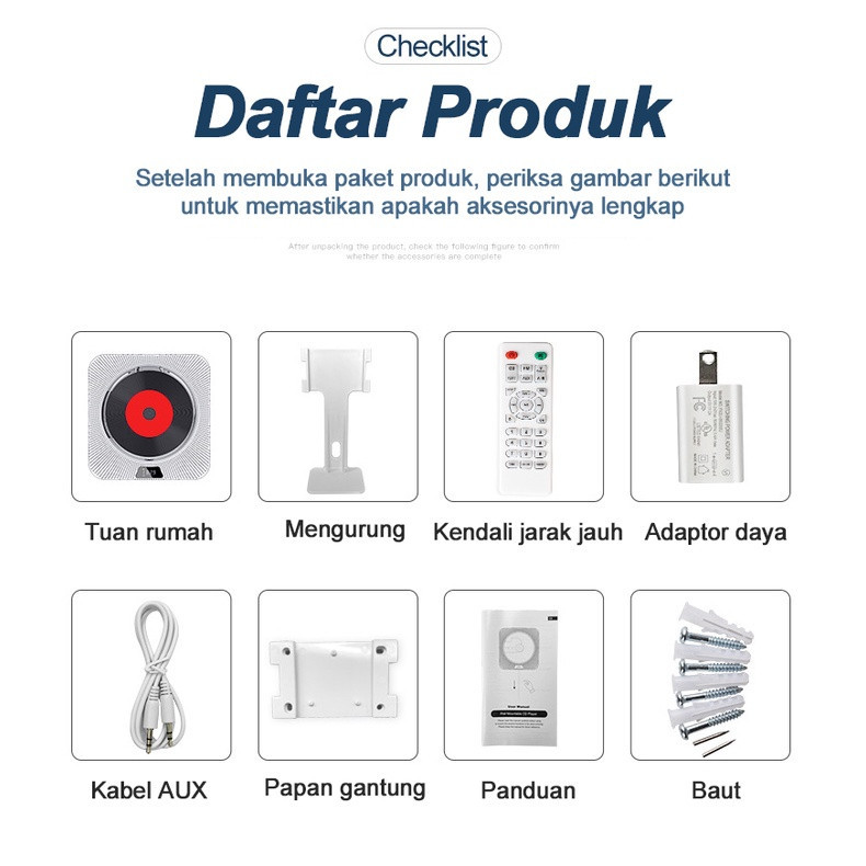 KELETOOL CD Player pemutar cd kpop Tape kaset cd Player Dipasang di Dinding DVD Player CD Suara