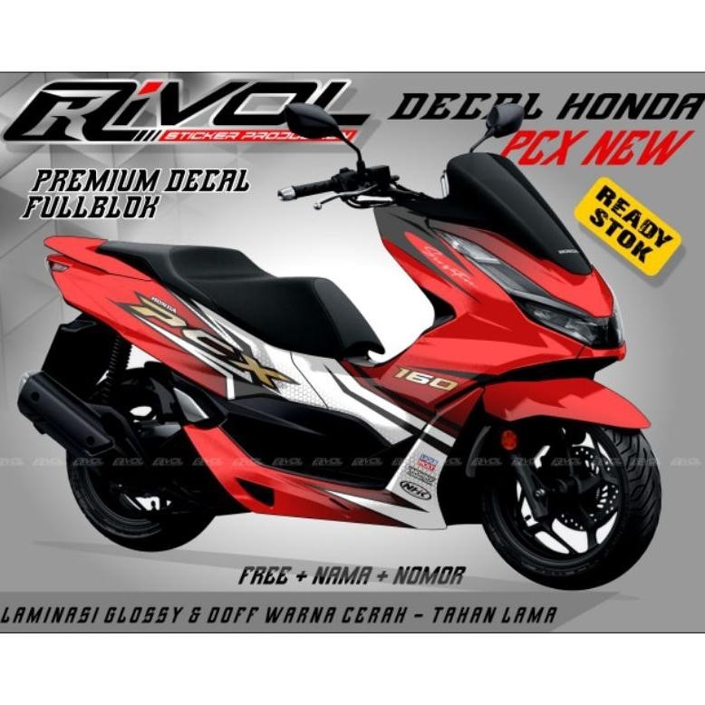 stiker decal variasi motor honda pcx 160 full body decal striping full body pcx 160 abs