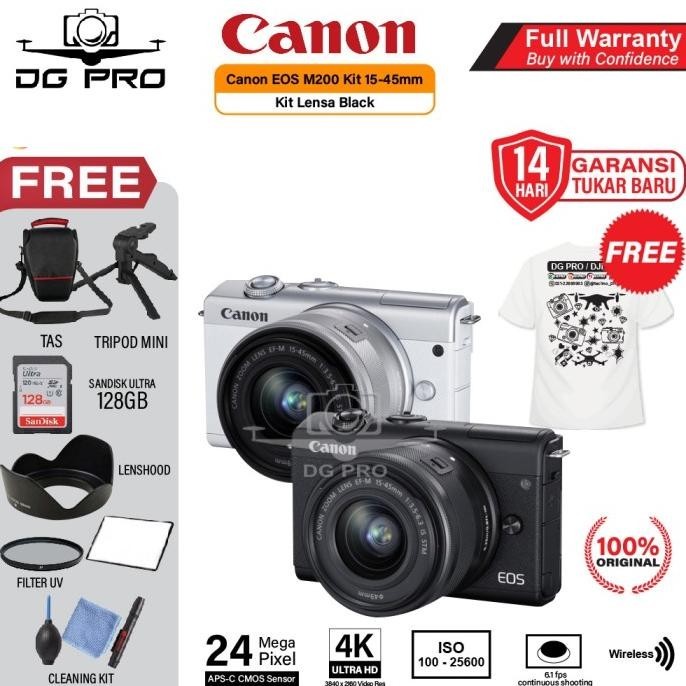 CANON EOS M200 KIT 15-45MM HARGA PROMO - KAMERA CANON MIRRORLESS