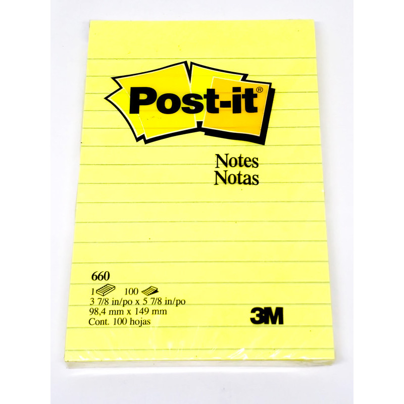 

3M - Post-It Sticky Notes Lined 4 Inch X 6 Inch