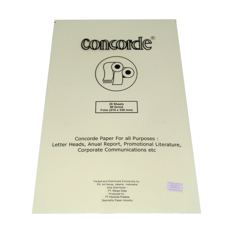 

Concorde Laid F4 90 Gsm - Kertas Folio Warna Cream