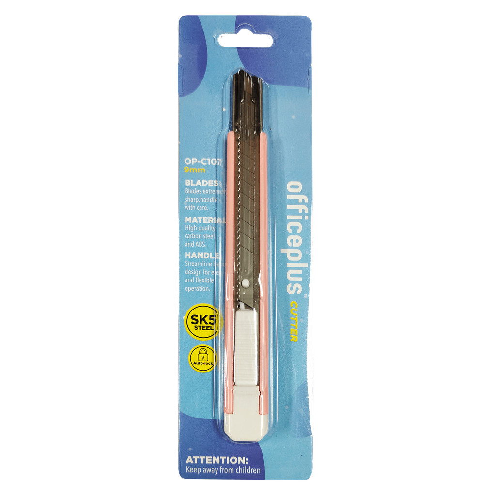 

Officeplus - Cutter Bahan Plastik Ukuran 9 Mm Warna Light Pink