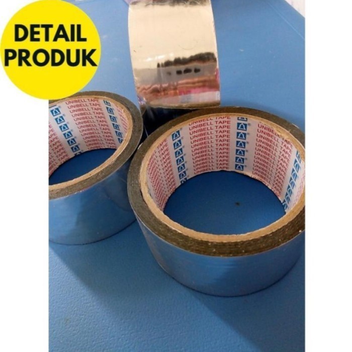 

LAKBAN ALUMUNIUM FOIL TAPE / SOLASI ALMUNIUM TAPE SILVER TAHAN PANAS