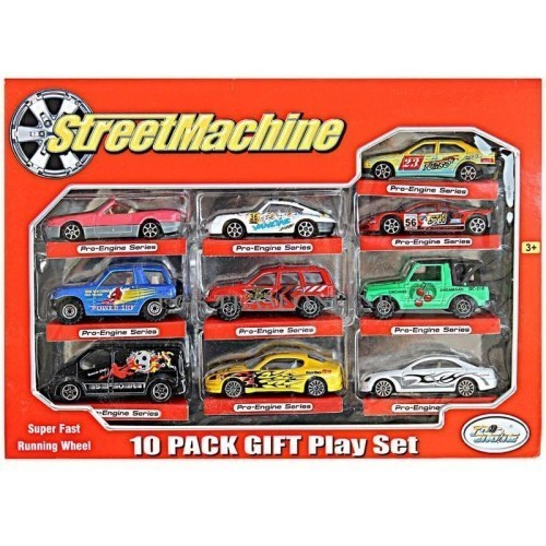 Street Machine Die Cast Mainan Anak 10 Pcs