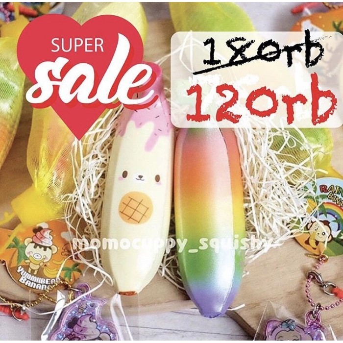 Squishy Licensed Ni Banana Yumiibear / Rainbow By Punimaru