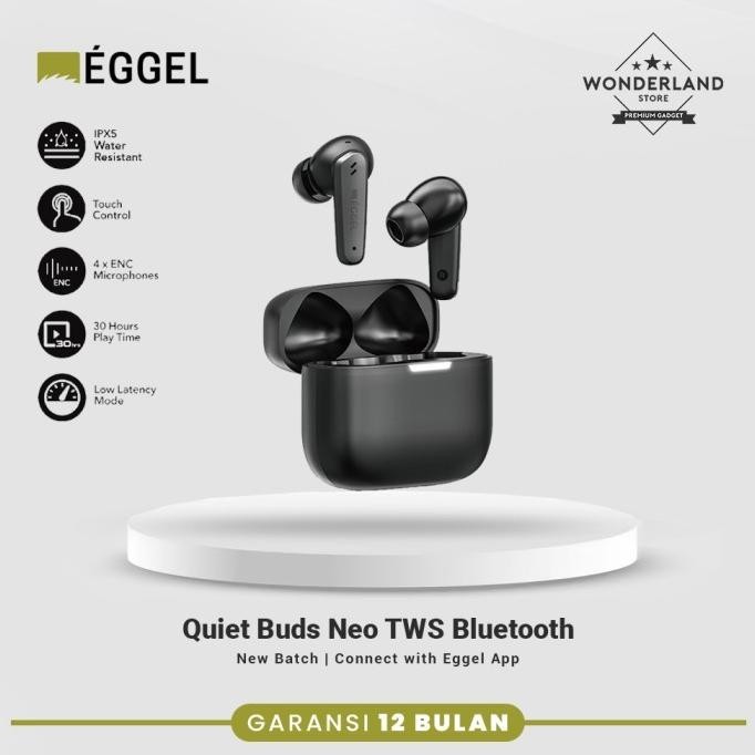 Eggel QuietBuds Neo Hybrid ANC ENC TWS Bluetooth Connect Eggel App