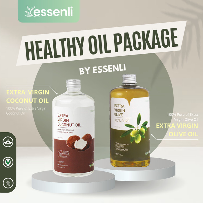 

Healthy Oil Package / Virgin Olive Oil / Virgin Coconut Oil 500Ml