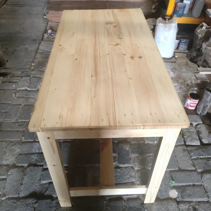 meja makan jati belanda 120x60x75