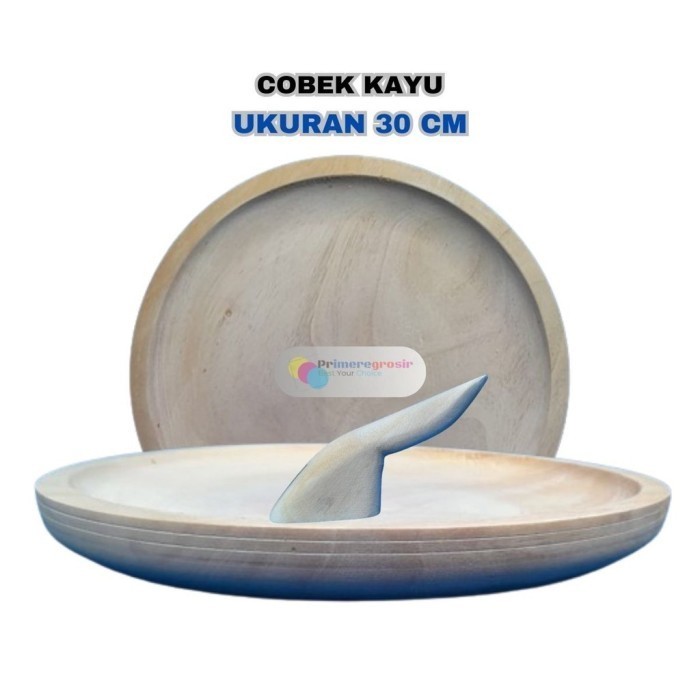 COBEK KAYU MAHONI UKURAN BESAR 30CM DAN ULEKAN KAYU