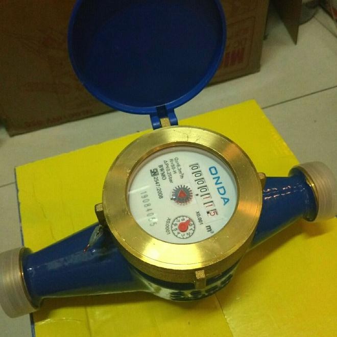 Meteran Air Onda 1" Inch Flow Meter / Water Meter Brass Onda