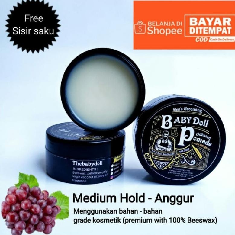Pomade Rambut Oilbased Medium Hold Pomade Aroma Bubblegum Murah Berkualitas 60 Gram Gratis Ongkir