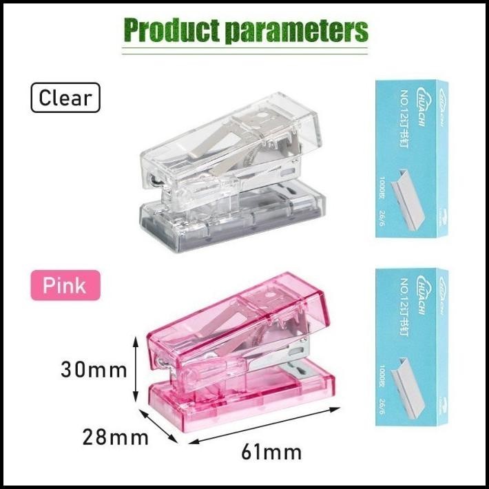 

TERBARU SCHOOL STAPLER/HEKTER-MINI STAPLER TRANSPARAN PORTABEL KUKU STAPLER