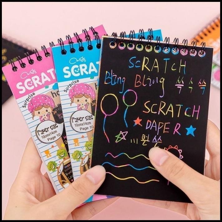 

TERBARU MAGIC COLORFUL SCRATCH BOOK BUKU CORAT CORET WARNA WARNI GAMBAR DOODLE !!!