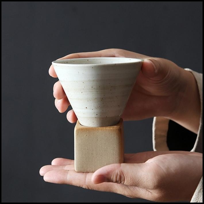 TERMURAH HANDMADE CERAMIC COFFEE MUG - GELAS/CANGKIR KERAMIK KOPI / TEH KERUCUT 