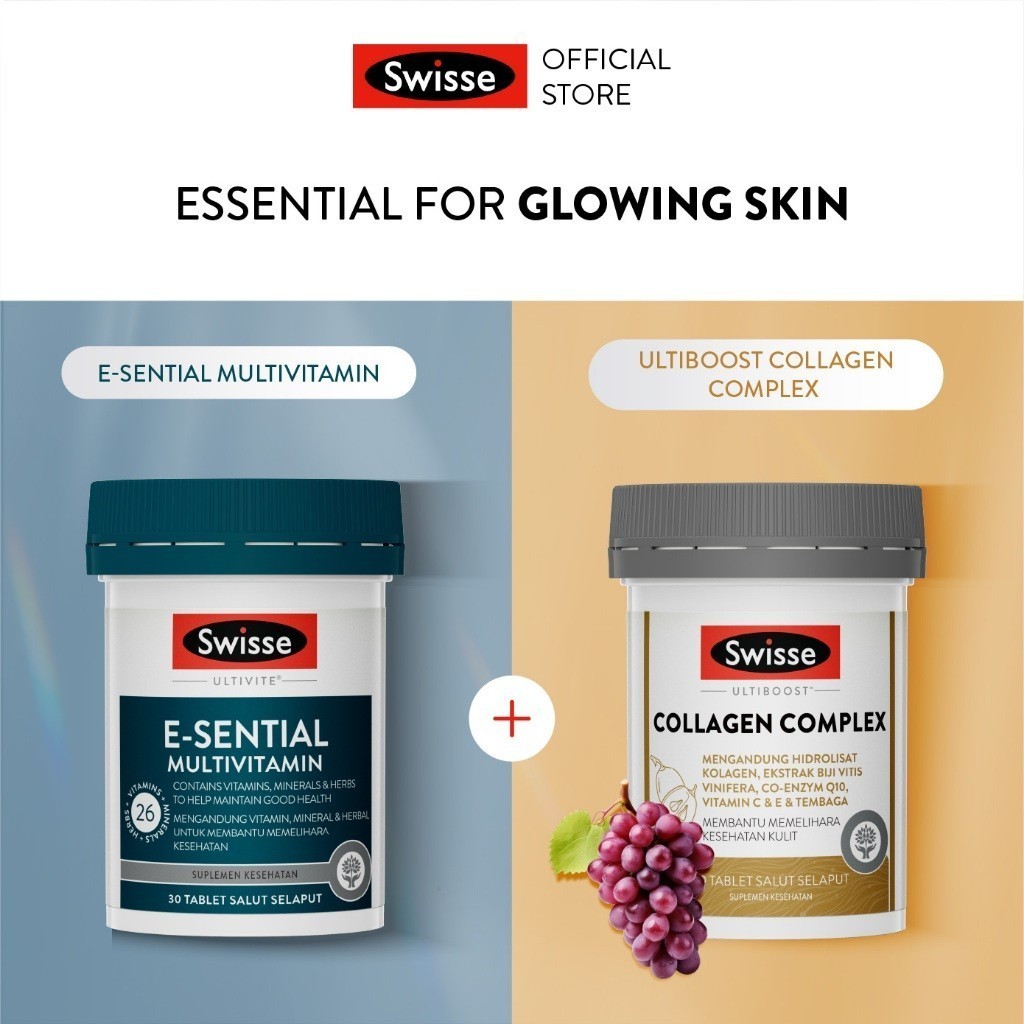 Bundling Swisse Ultivite E-Sential Multivitamin + Swisse Ultiboost Collagen Complex