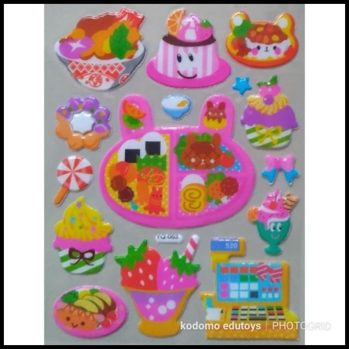 

TERBARU STICKER STIKER ANAK TIMBUL FOOD MAKNAN 0206 !!!!!