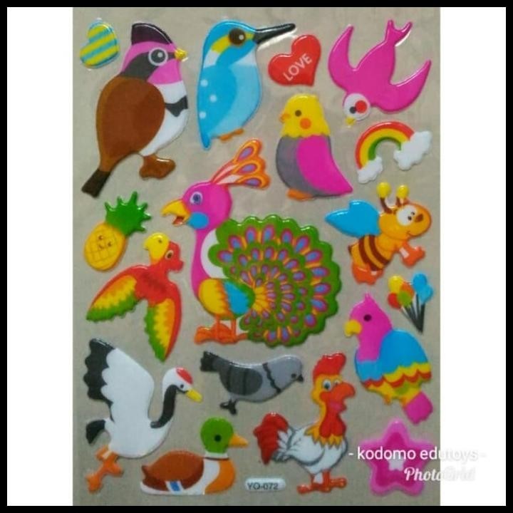 

TERBARU STICKER STIKER ANAK TIMBUL BURUNG BIRD !!!!
