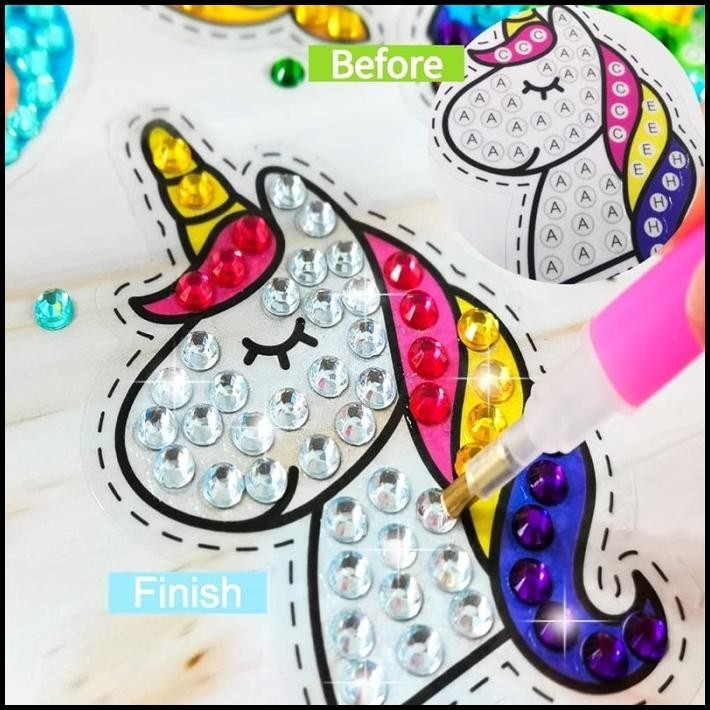

HOT DEAL MAINAN ANAK STICKER DIY DIAMOND CUTIE POP / STIKER KARTUN KARAKTER DIY !!!!!