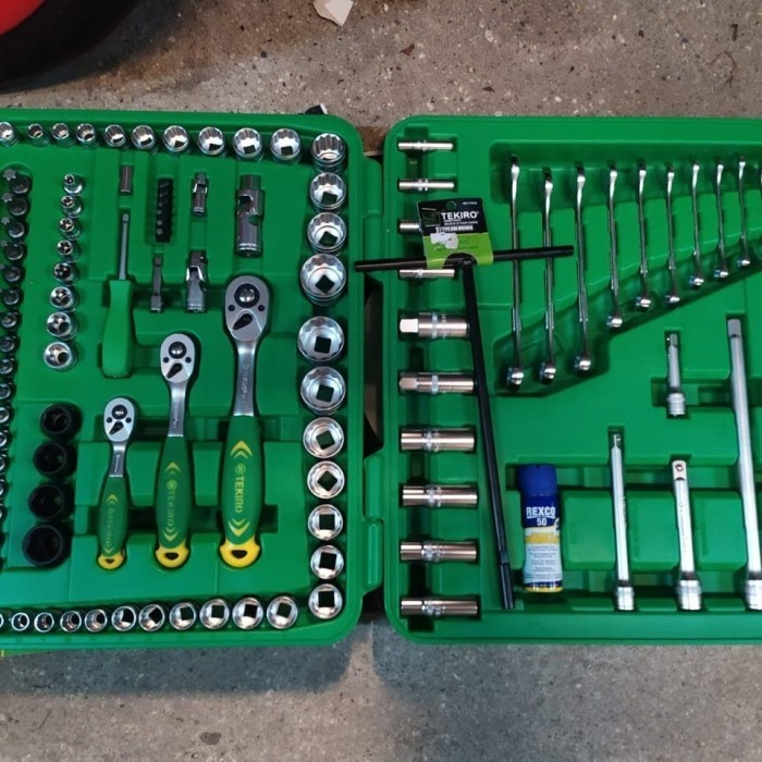 Kunci Shock Set 1/4" - 3/8 - 1/2" 120Pcs 12Pt Tekiro Kunci Shock