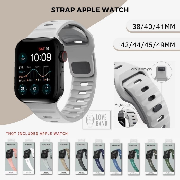 STRAP APPLE WATCH 45MM / SERIES 7 8 9 - OVAL TALI IWATCH SPORT BAND