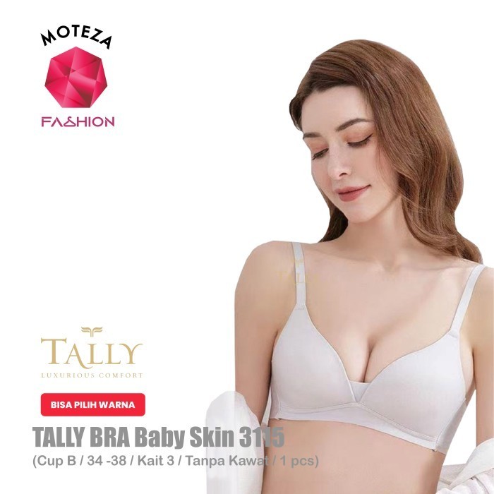 Tally Bra Wanita - Bh 3115 - Baby Skin Seamless Busa Tipis Tanpa Kawat