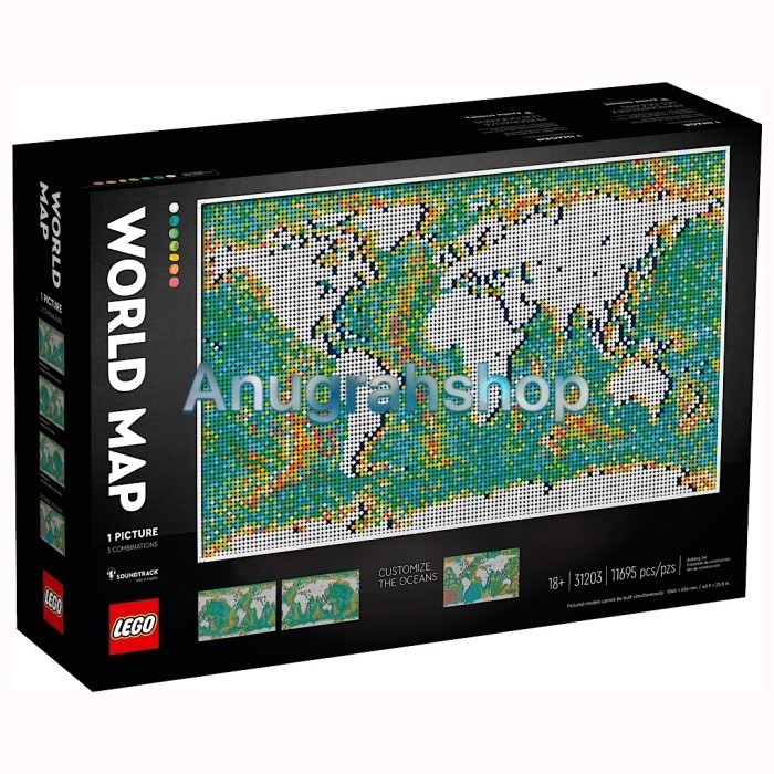 LEGO 31203 ART World Map - Blocktopia