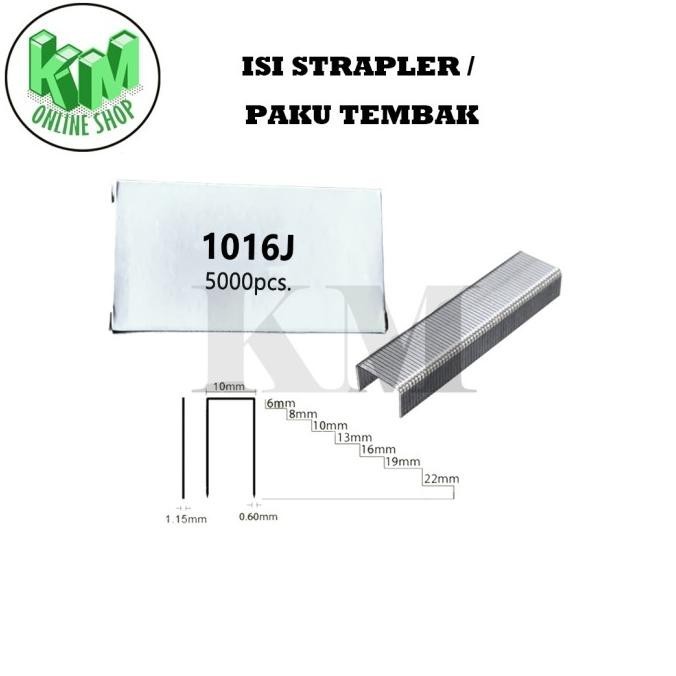 

Isi Staples Tembak Angin 1016J / 16 MM ... Kwalitas Terbaik Tradeboss