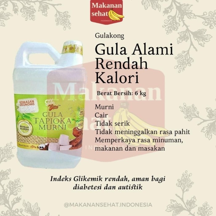 

Refill Gulakong 6 Kg Gula Alami Rendah Kalori - Adelineez