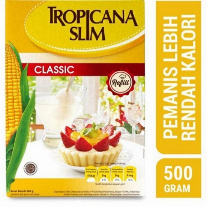 

Gula Tropicanaslim Clasic Refil 500 Gr / Tropicana Slim - Adelineez