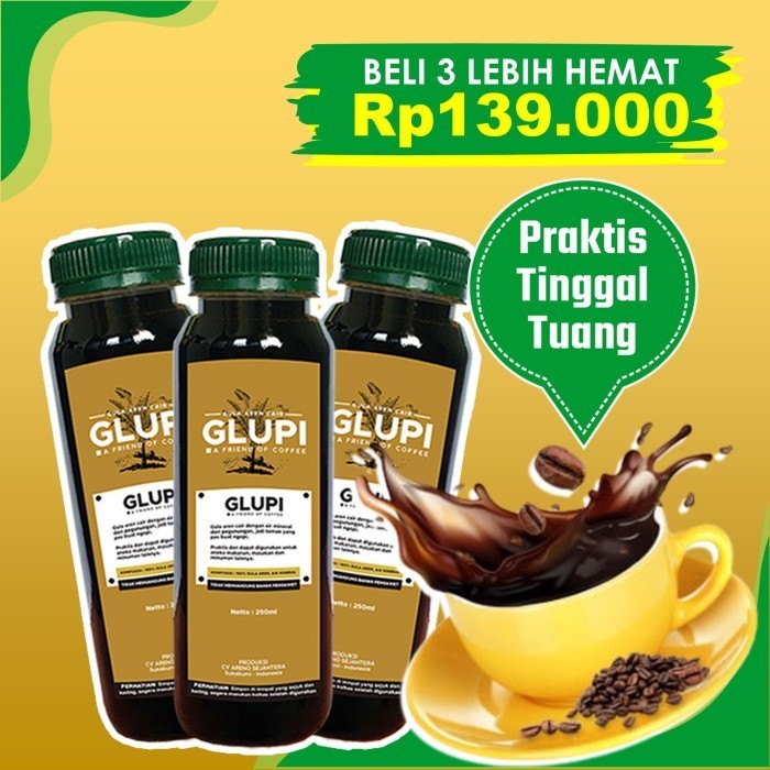 

[Paket 3 Botol]Gula Palem Syrup Brown Sugar Kemasan Organic [Glupi] - Adelineez