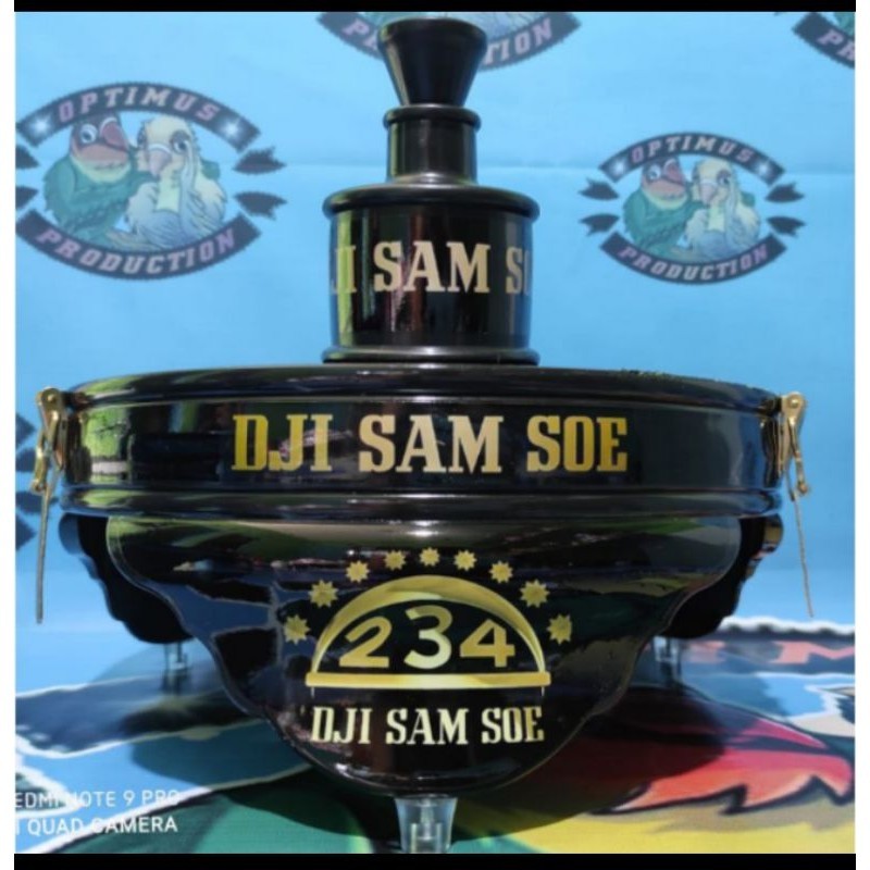 TEBOK KANDANG BURUNG LOVEBIRD PVC MOTIF 234 DJI SAM SOE/ MARLBORO/ SAMPOENA