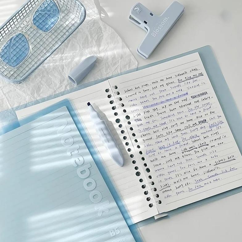 

[MILOLI] BINDER PASTEL NOTEBOOK SERIES A5 & B5 PASTEL BINDER TRANSPARAN CANDY COLOR - E0017 SIAP KIRIM