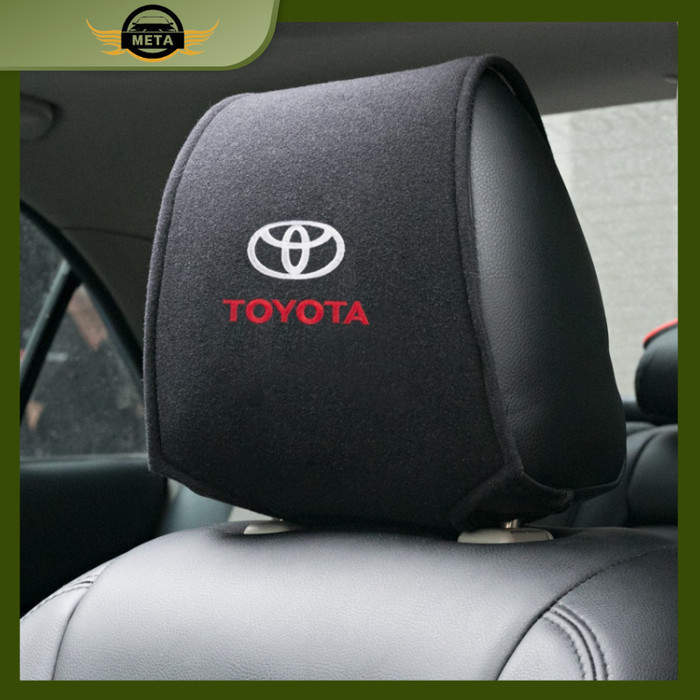 Neww Cover Headrest Mobil Katun Saku Sarung Bantal Jok Mobil