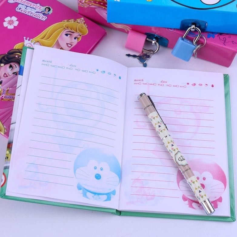 

DIARY GEMBOK KUNCI UKURAN A6 GAMBAR FROZEN, PONY, BT21 BISA COD