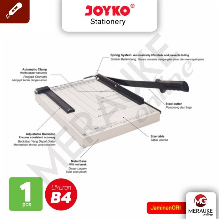 

Terlaris JOYKO Paper Cutter / Pemotong Kertas Ukuran B4 PC-3038 SALE