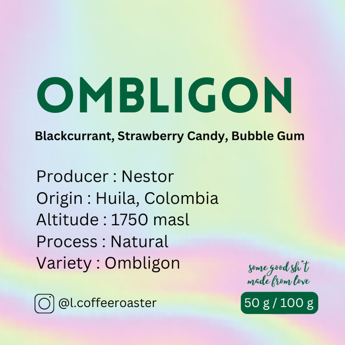 

Ready Ombligon - L Coffee Roaster Exotic Series - Filter Roast