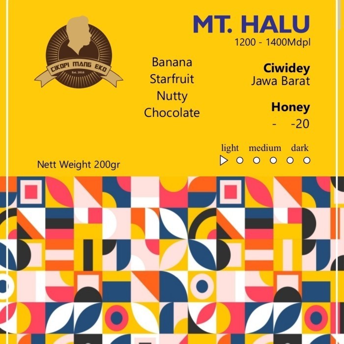 

Ready Kopi Arabica Gunung Halu Honey Process Roasted Bean 200gr