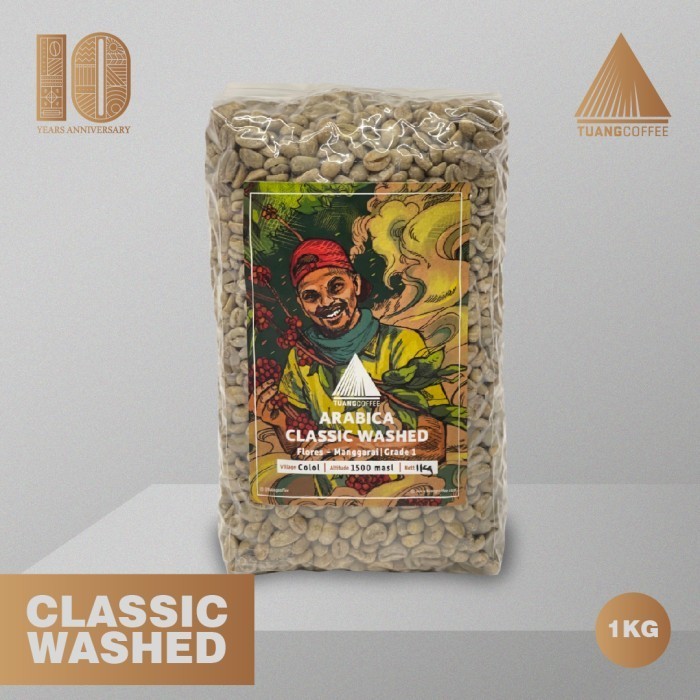 

Ready Green Bean Arabica Classic Washed Tuang Coffee Flores Manggarai