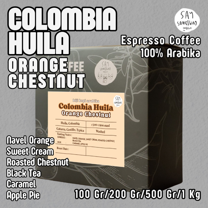 

Ready Biji Kopi Arabika Colombia Huila Orange Chestnut - Espresso