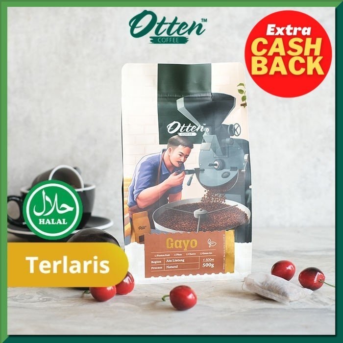

Ready Kopi Arabica Aceh Gayo Natural Process 500g - Otten Coffee
