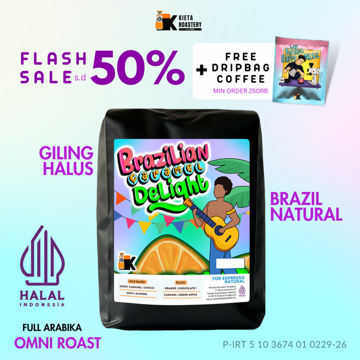 

Ready Biji Kopi Arabika Brazil Bourbonut Natural 100gr