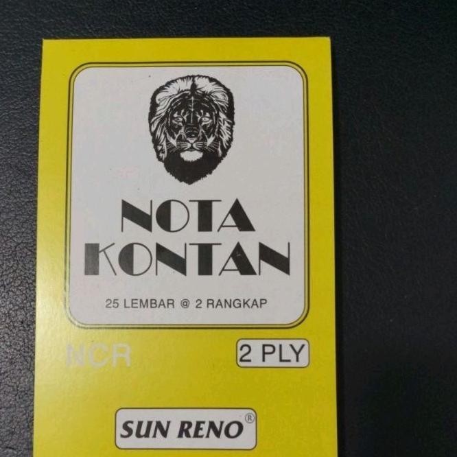 

BUKU NOTA KONTAN KECIL 2 PLY NCR/NOTA 2 RANGKAP MERK SUN RENO.MADE IN INDONESIA GRATIS ONGKIR