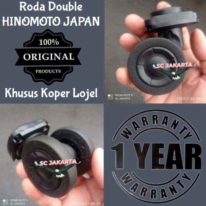 Roda Pengganti Koper Lojel, Roda Double Hinomoto Japan Original.