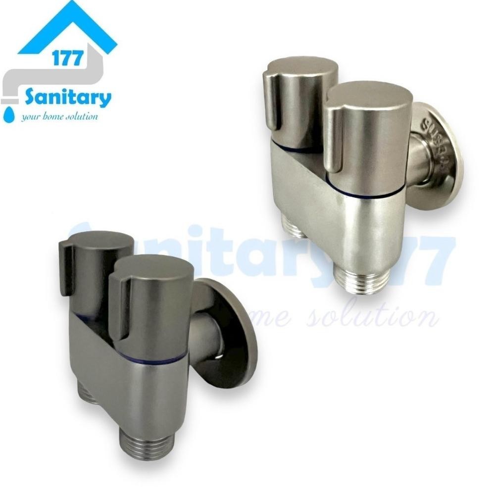 HJK Kran cabang mini kecil -stop kran cabang kloset shower mandi valve sambungan selang mesin cuci g