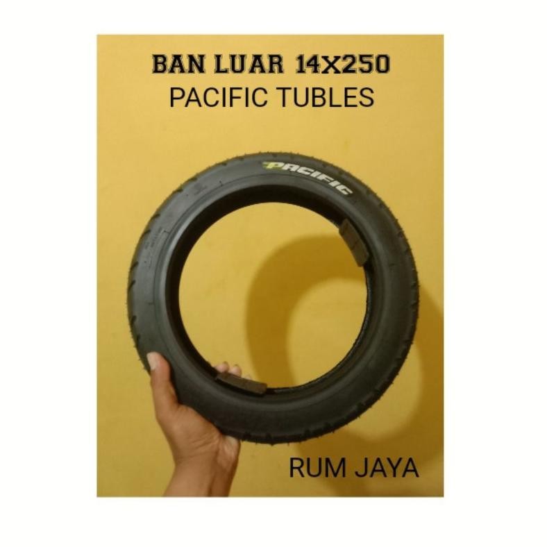 BAN LUAR 14x250 PACIFIC/EXOTIC TUBLES(ban luar sepeda listrik)PROMO