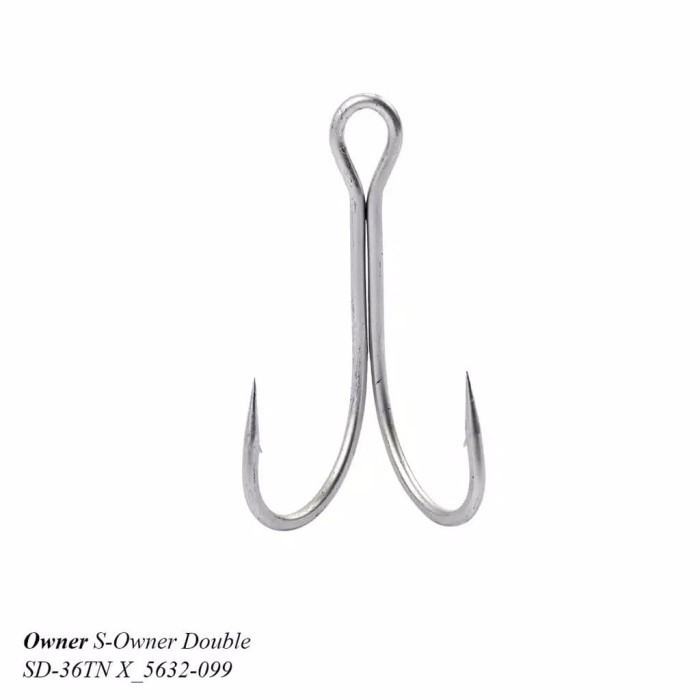 Kail Pancing Double Hook Owner Kode Sd 36Tn No. 2/0