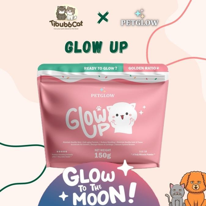 PETGLOW Glow Up Vitamin Bulu Kolagen Untuk Kucing dan Anjing