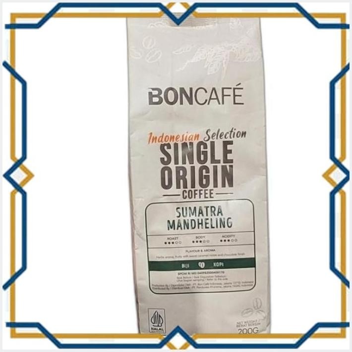 

[GDS] BONCAFE COFFEE SUMATRA MANDHELING WHOLE BEANS 200 GR | BIJI KOPI