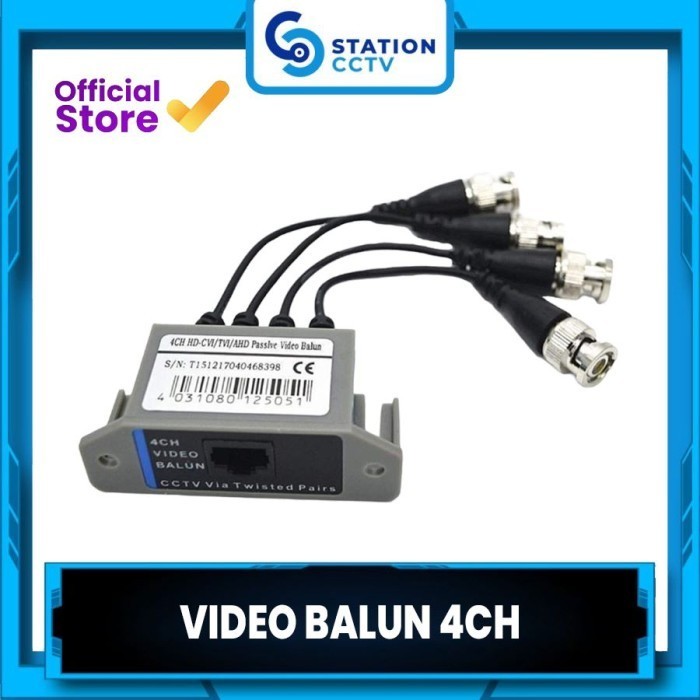 VIDEO BALUN CCTV 4 WAYS / 4 CH PASSIVE VIDEO BALUN