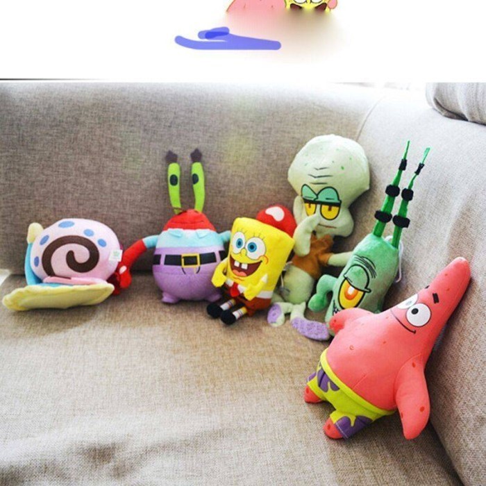 MAINAN BONEKA SPONGEBOB SQUAREPANTS PATRICK STAR SQUIDWARD BAHAN PLUSH
